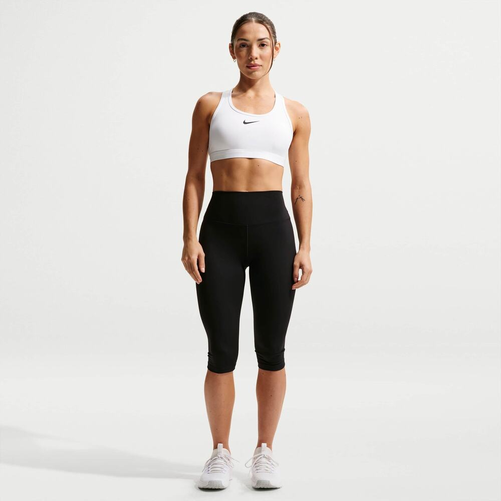 Nike Padded Compression Sports Bra Women's Medium White Swoosh NWT BV3636